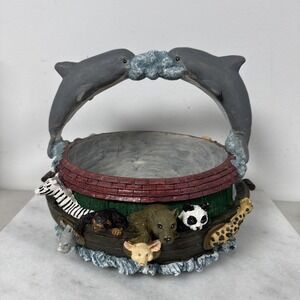 Handmade Resin Noah's Ark Basket 7" Tall
